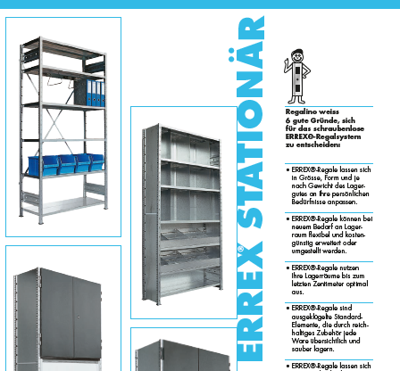 Industrieregal ERREX Katalog Schweiz